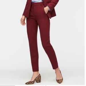 Burgundy J Crew Trousers